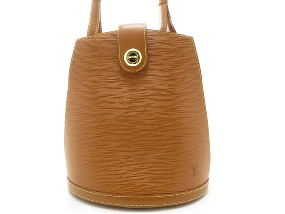 LOUIS VUITTON Bag Cluny Shoulder Zipangu Gold Brown Epi Leather